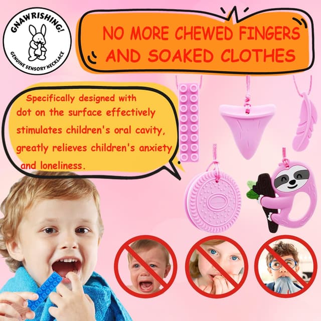 Thumbnail 2 de GNAWRISHING Chew Necklaces for Sensory Kids