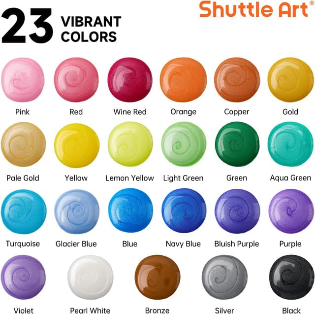 Detalle de Shuttle Art Metallic Pouring Set 24 Farben