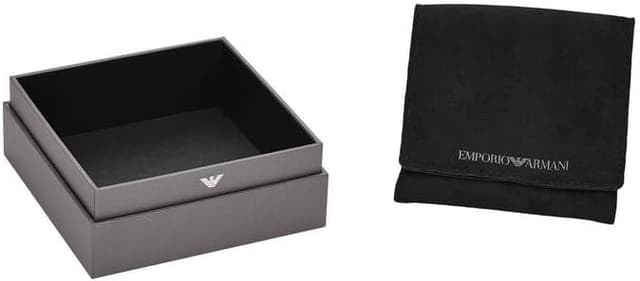 Detalle 1 de Orecchini acciaio argento Emporio Armani uomo