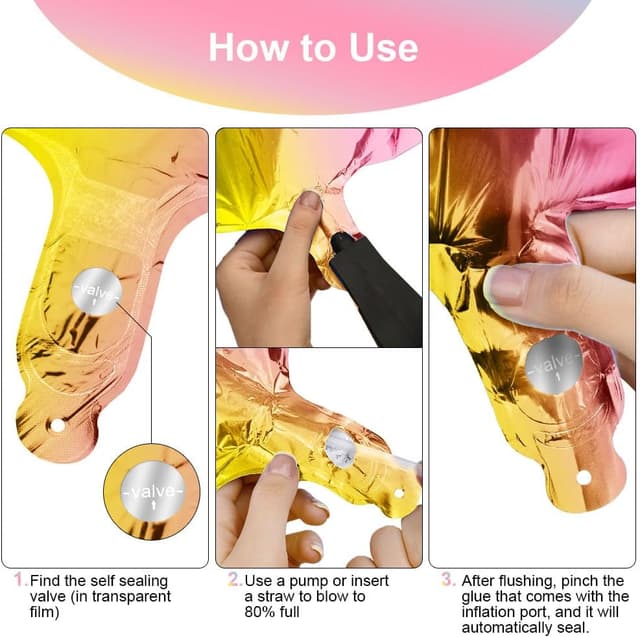 Detalle de OFFCUP Farbverlauf-Zahl Luftballon 16 – riesiger Folienballon für Geburtstagsparty