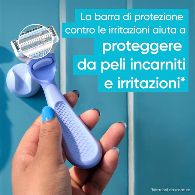 Detalle de Gillette Venus rasoio donna per zone intime con barra anti-irritazioni e 3 lamette di ricambio