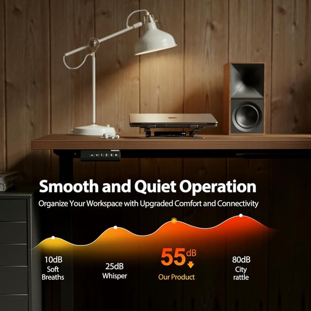 Thumbnail 6 de Agilestic 63 x 55 INCH L-Shaped Electric Standing Desk with 2 Drawers