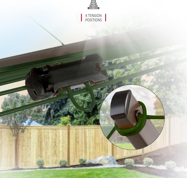 Detalle 2 de NETTA 4-Arm Rotary Washing Line 45m with Cover & Ground Spike (Green)