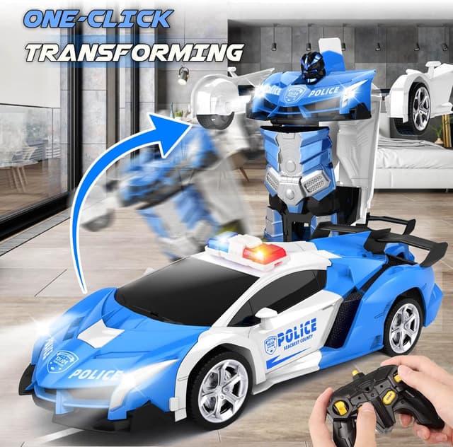 Detalle de Britik Transforming RC Police Car 2 in 1