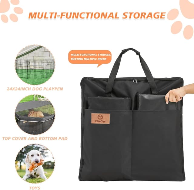 Detalle de PJYuCien Dog Playpen Storage Bag for 24"x30" Foldable Exercise Pet Playpen (Oxford Cloth, Waterproof)