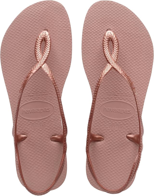 Detalle de Havaianas Luna sandali da donna comodi con chiusura alla caviglia e suola antiscivolo