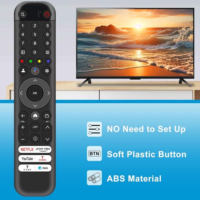 Detalle de VINABTY TV remote for TCL, long range