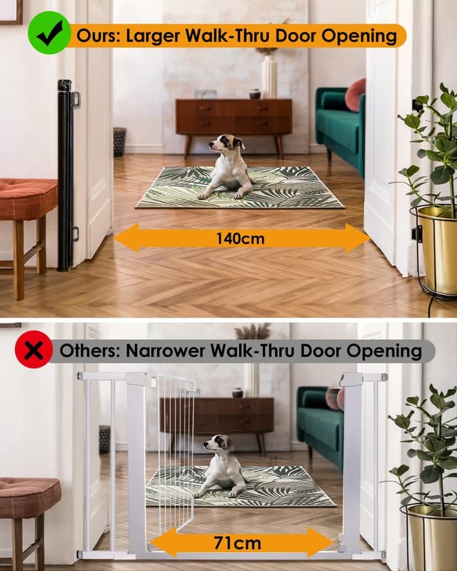 Thumbnail 3 de Lexixi ibao Retractable Baby Gate 33โ x 55โ ๐