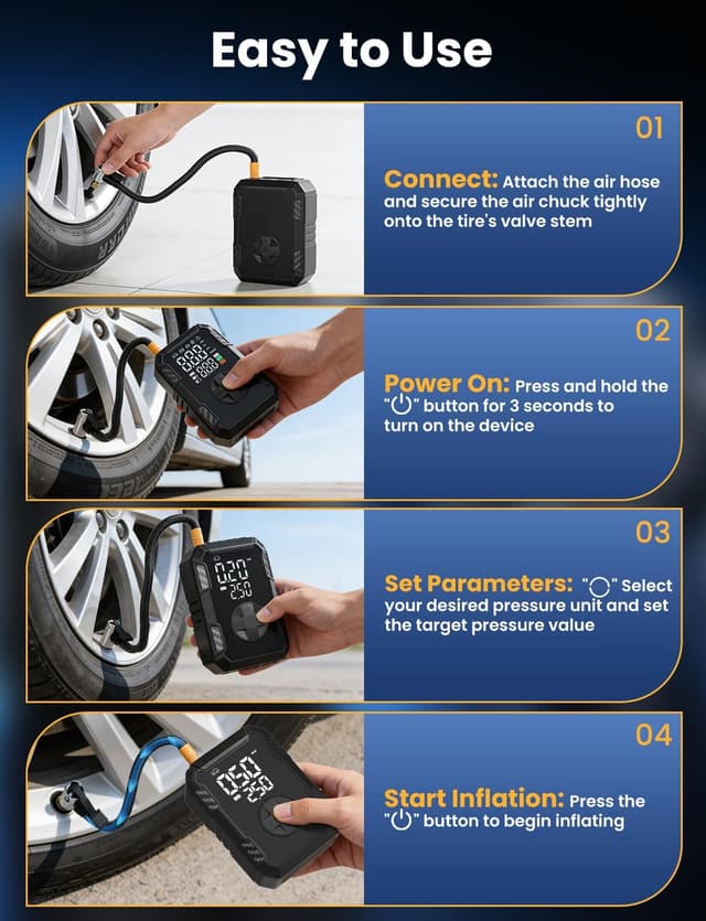Thumbnail 6 de Oasser Tyre Inflator Cordless Pump