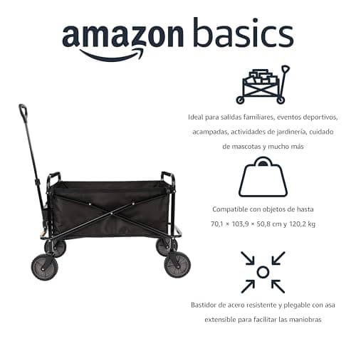 Thumbnail 1 de Amazon Basics Carreta plegable para jardín y exterior 🚜