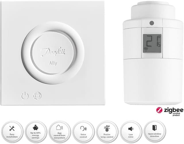 Detalle de Danfoss Ally Starter-pack: termostato elettronico con gateway per controllo smart del riscaldamento