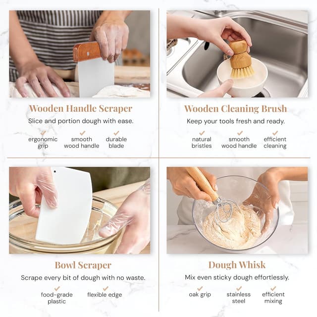 Thumbnail 3 de Mirafolk Sourdough Starter Kit 10in proofing basket