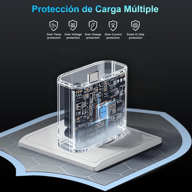 Detalle 2 de Cargador 25W USB-C con cable Lightning 1m