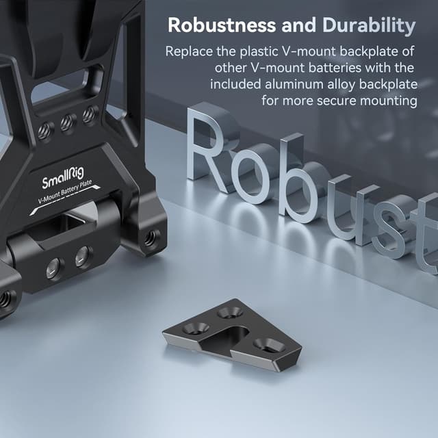 Thumbnail 6 de SmallRig 4505B V-Mount-Akkuplatte für DSLR & spiegellose Kameras – 1/4-20 & 3/8-16 Gewinde, klappbar