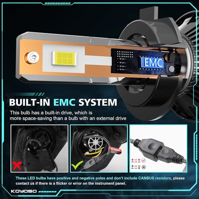 Thumbnail 5 de KOYOSO Lampadine H7 LED 180W 32000LM 6500K