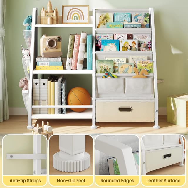 Thumbnail 6 de GoTiling libreria scaffale portagiochi Montessori a 3 livelli con cassetto per bambini