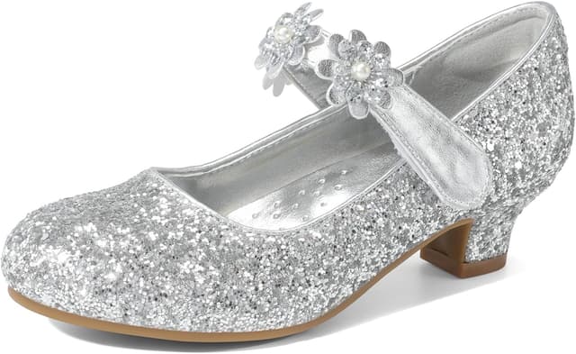 Thumbnail 6 de Escarpins enfant à paillettes Dream Pairs avec talon bloc confortable et fermeture scratch