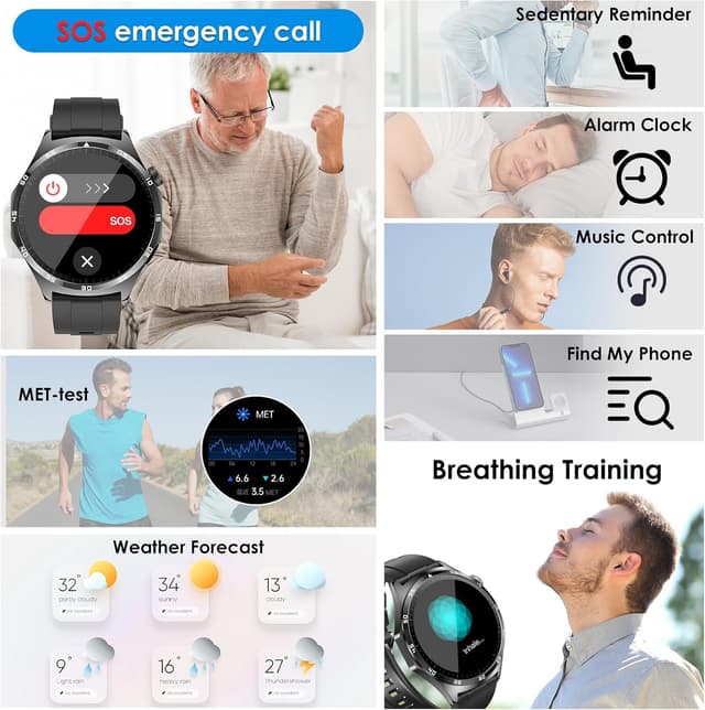 Thumbnail 6 de Smart watch with 1.43" AMOLED health sensors