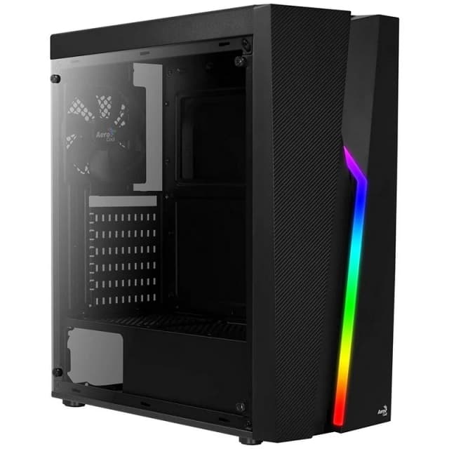 Detalle de Aerocool Bolt RGB con Ventana Negra
