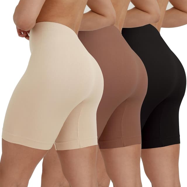 Detalle de INNERSY Shorty Femme sous Jupe Douce Legging Court sans Couture (lot de 3) : anti-frottements & confort