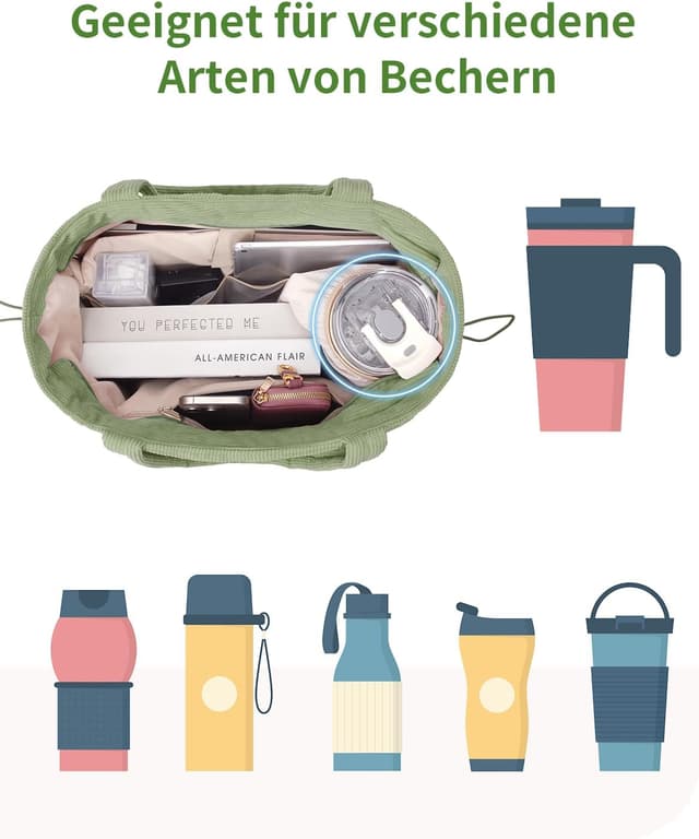 Thumbnail 4 de ECOHUB Cord Tasche Damen Groß