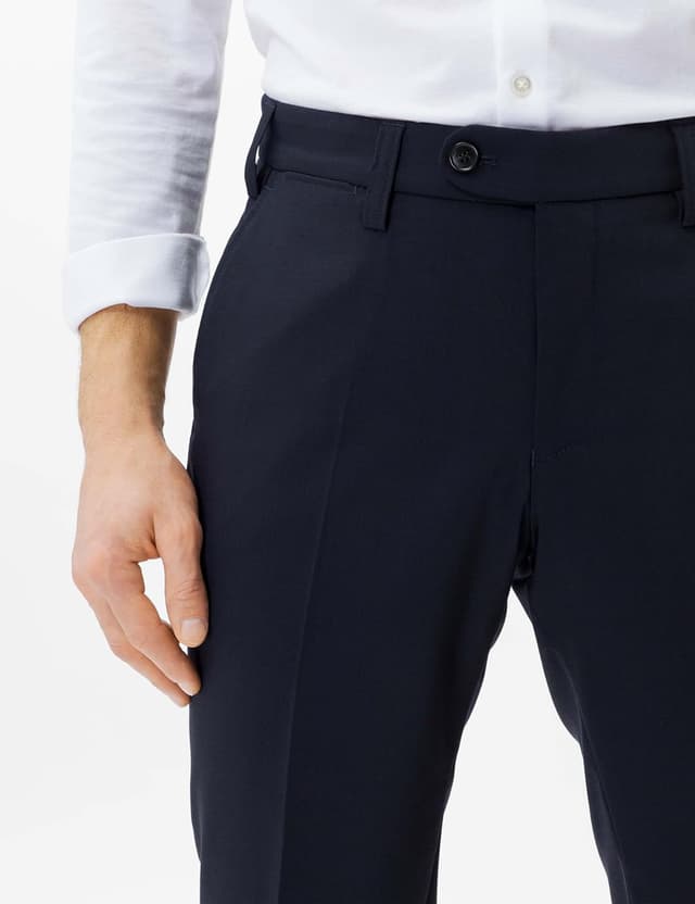 Detalle 2 de EUREX by Brax Herrenhose Jan Flatfront aus Schurwollmix – Regular Fit mit durchdachter Ausstattung