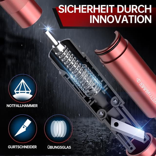 Thumbnail 4 de Gecool Martillo de emergencia 2 en 1 con cortador 4 piezas