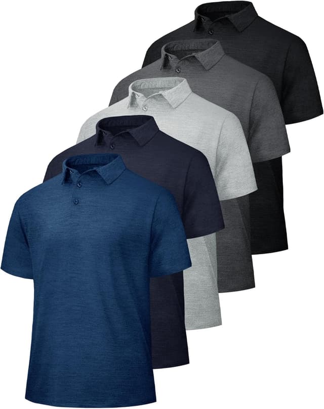 Detalle de BOOJO 5 Pack Polo Shirts for Men