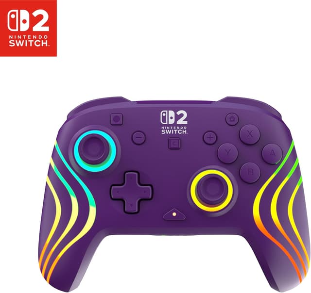 Detalle de Turtle Beach Afterglow Viola Controller wireless RGB per Nintendo Switch 2 (licenza ufficiale)