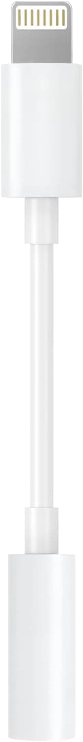 Detalle de Apple MFi Certified Lightning to 3.5mm Headphone Jack Adapter (Premium DAC) — White, 1-Pack