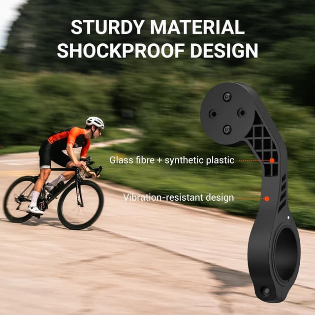 Detalle de CooSpo MT5 Out Front Bike Computer Mount Adapter for Garmin and CooSpo (25.4mm/31.8mm)