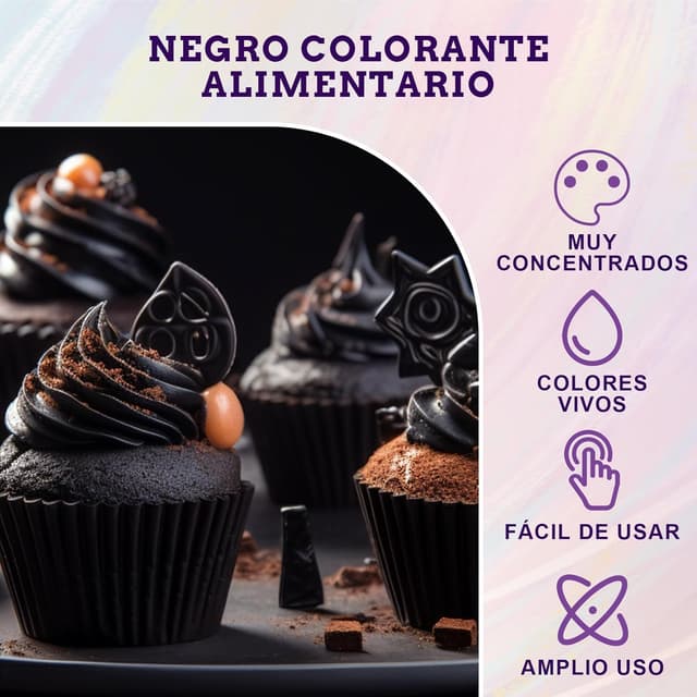 Thumbnail 1 de Colorante Alimentario Negro Set 30ml × 3 Botellas 🍫