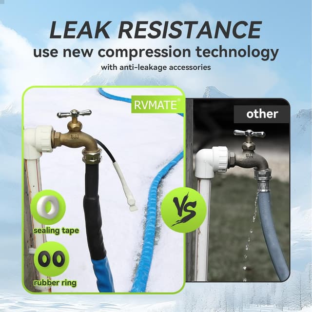 Thumbnail 5 de RVMATE Heated Water Hose for RV 50FT -20°F Thermostat 🫗