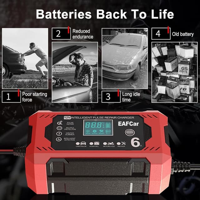 Thumbnail 2 de EAFCSZ Car Battery Charger 12V 6A