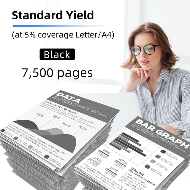 Detalle 2 de Lot de 2 cartouches de toner noir 415X (avec puce) M4U SM4Y compatibles 415X / M479 / M454