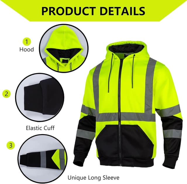 Thumbnail 3 de FONIRRA ANSI Class 3 Hi-Vis Safety Hoodie