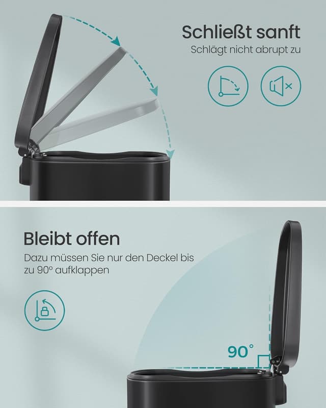 Detalle 2 de Mülleimer Küche SONGMICS 50 Liter LTB050B02