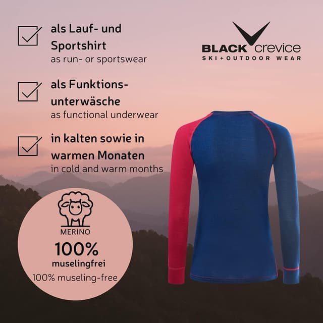 Thumbnail 6 de Black Crevice Maglia Merino Donna