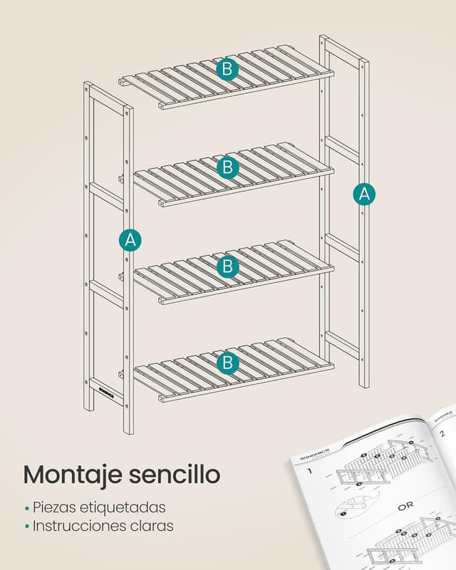 Thumbnail 6 de SONGMICS Zapatero de Bambú de 4 Niveles