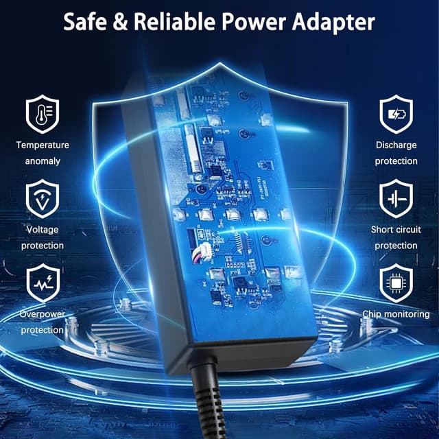 Detalle de AkoaDa 65W / 45W Laptop Charger (4.5mm x 3.0mm blue tip) for select HP EliteBook, Pavilion, ProBook, Envy, Spectre and Chromebook models