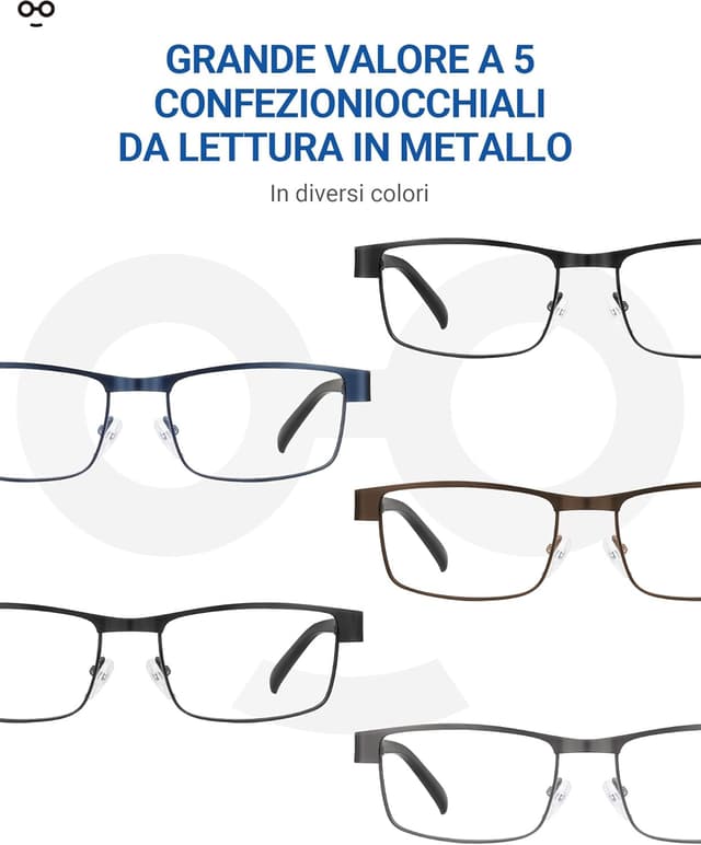 Thumbnail 2 de JOLISU Occhiali da lettura in metallo 5 pezzi