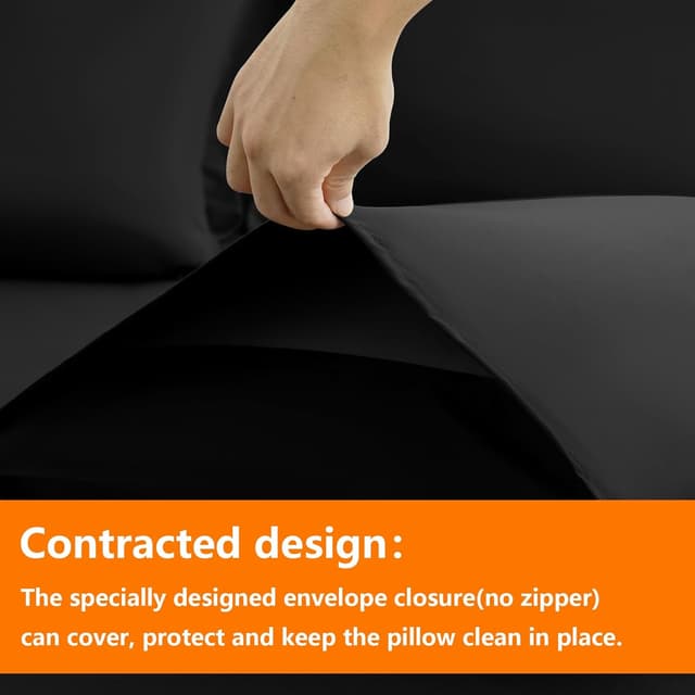 Detalle 2 de TAIMIT Twin Size Comforter Set (5-Piece) Bed in a Bag, Black Reversible Comforter with Sheets & Shams