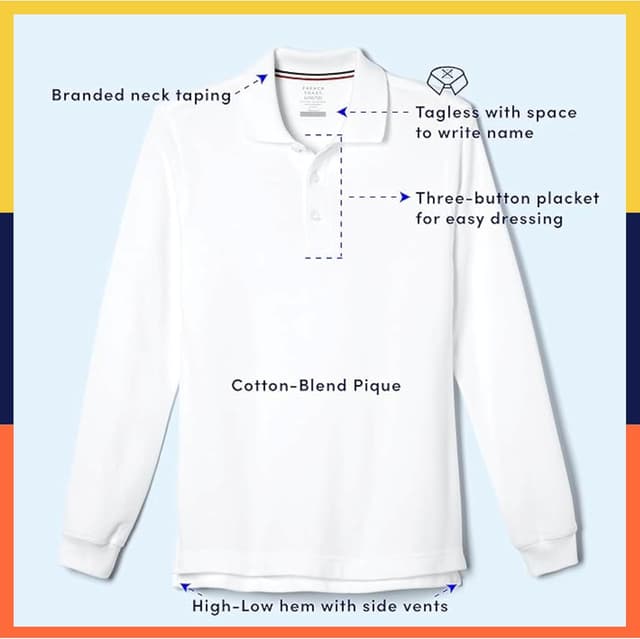 Thumbnail 4 de French Toast Boys Pique Polo School Uniform Shirt