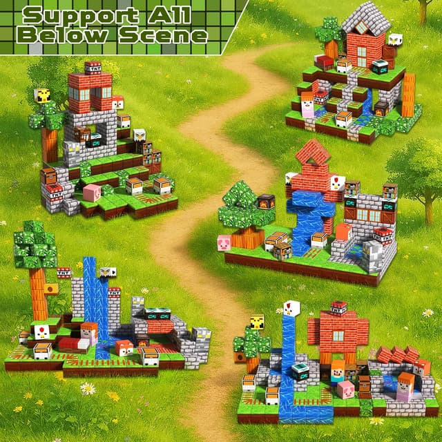 Thumbnail 2 de 200PCS Magnetic Blocks Forest Set