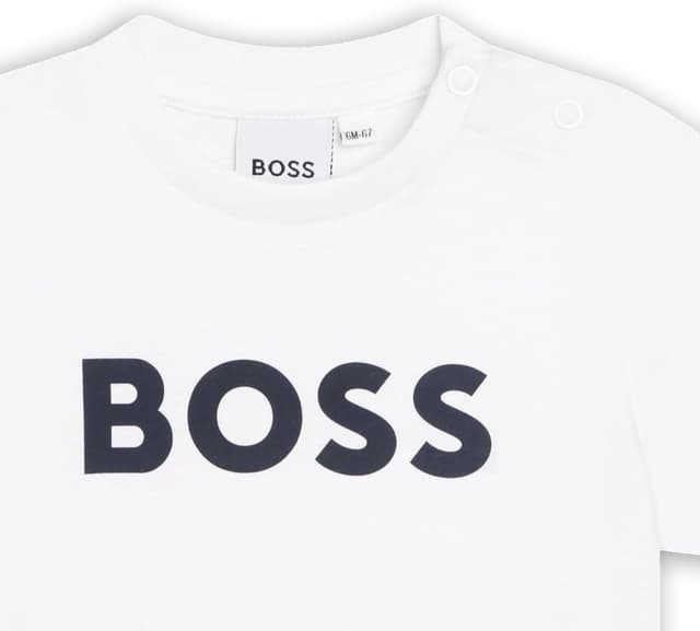 Detalle de Tee-Shirt manches courtes coton 100% Boss
