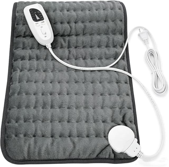 Detalle de Electric Heating Pad with 6 Heat Settings and Auto Shut Off (24" x 12") in Dark Gray