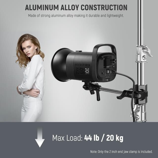 Detalle 2 de NEEWER 9" End Jaw Grip with 5/8" Stud (UA041) for C Stand and tubular mounts