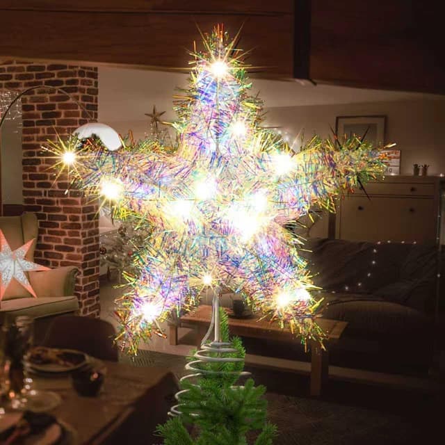Imagen de 11.8‑Inch Light-up Christmas Tree Topper Star 20 LEDs 🎄 en OfertitasTOP