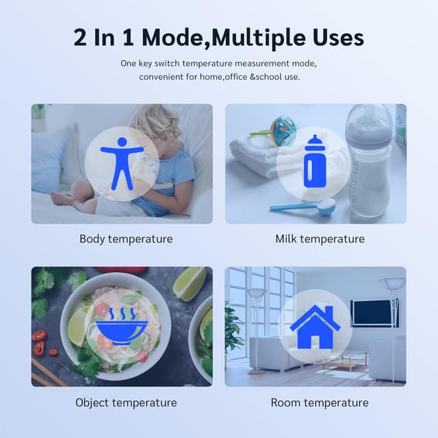 Thumbnail 5 de Termómetro infrarrojo digital Sin contacto para todos 🩺