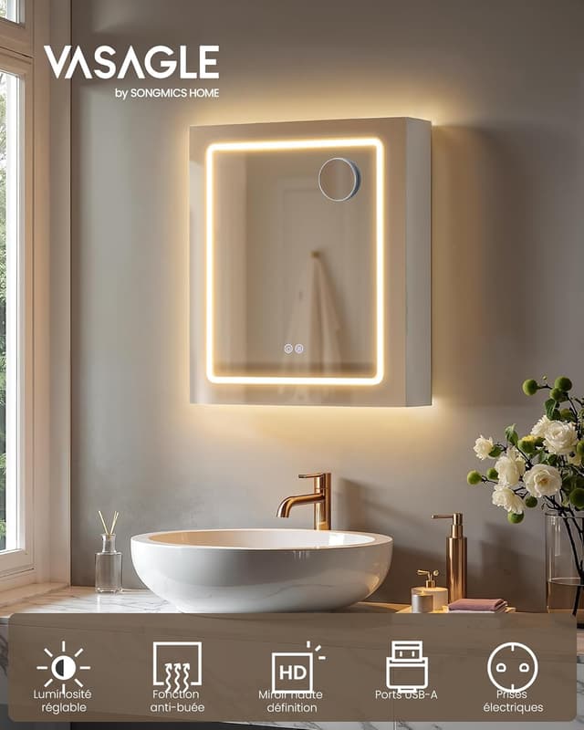 Thumbnail 2 de VASAGLE Kailyn Armoire Murale Salle de Bain